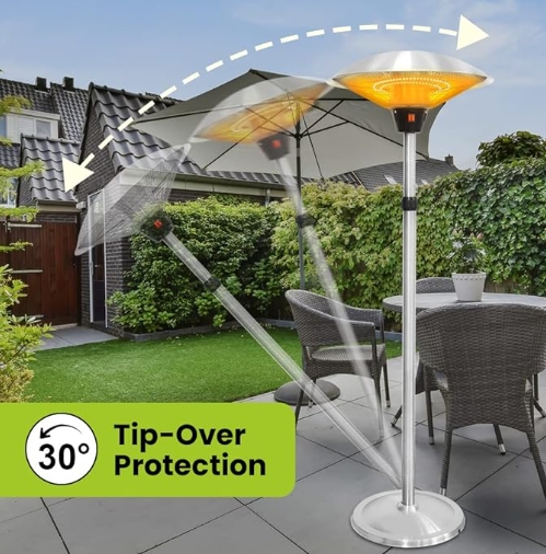 Wall mounted outdoor heater